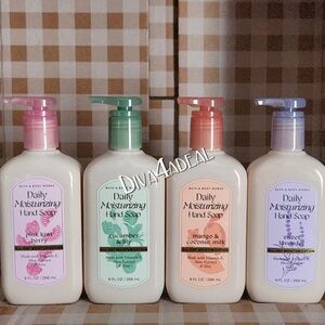4X Bath & Body Works DAILY MOISTURIZING 9 OZ Hand Soap Bundle